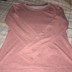 Light Pink Dry Fit Nike Long Sleeve